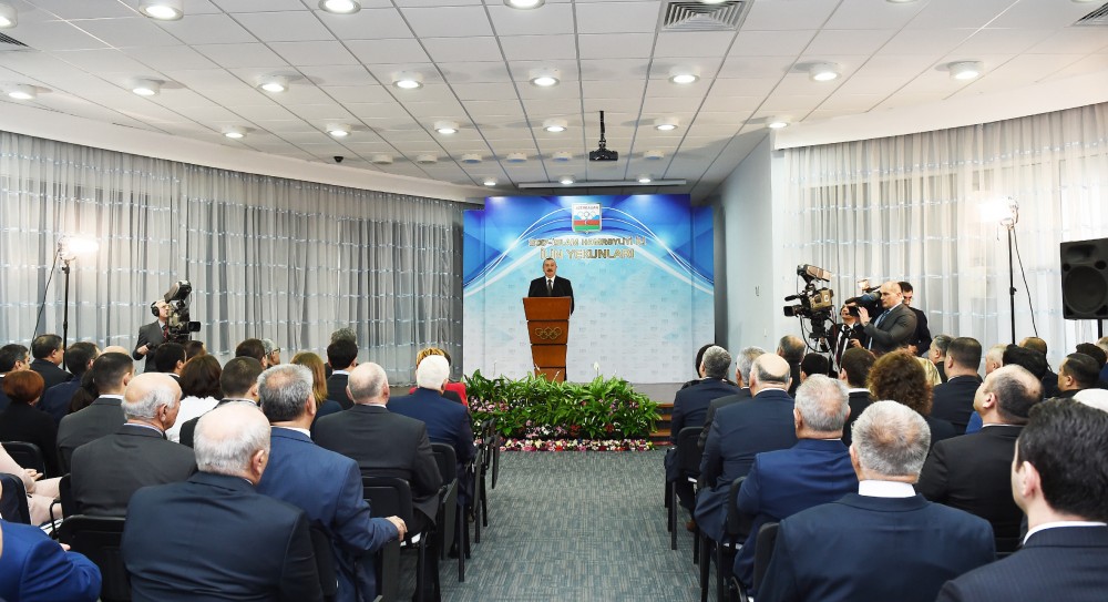 President Ilham Aliyev attends ceremony dedicated to sport results of 2017