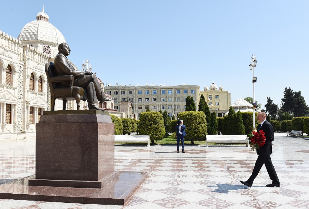 President Ilham Aliyev arrived in Khachmaz for visit