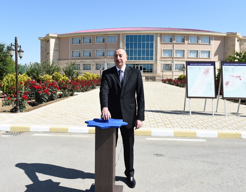 President Ilham Aliyev launched first stage of “Reconstruction of drinking water supply and sewerage systems in Sharur city and surrounding villages” project