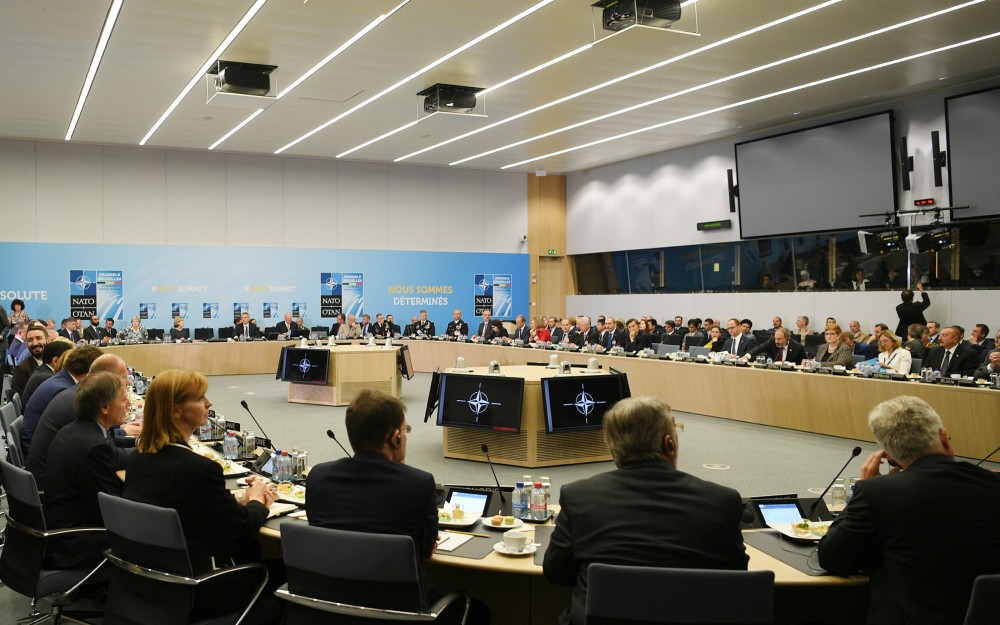 Brüsseldə NATO-nun Əfqanıstanda Qətiyyətli Dəstək missiyası üzrə Şimali Atlantika Şurasının görüşü keçirilib Azərbaycan Prezidenti İlham Əliyev görüşdə iştirak edib