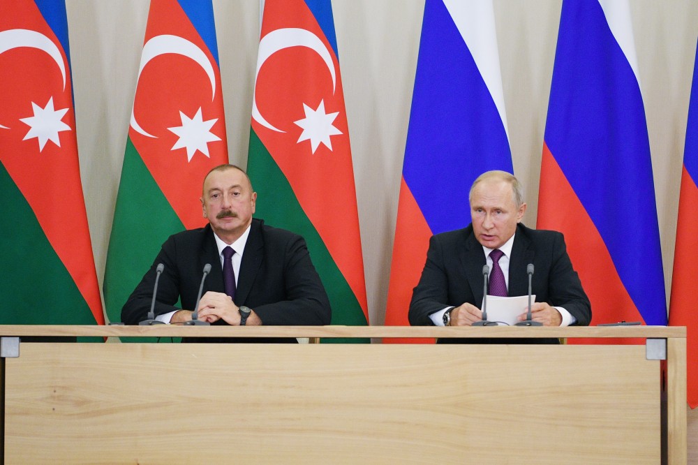 Presidents of Azerbaijan and Russia made press statements