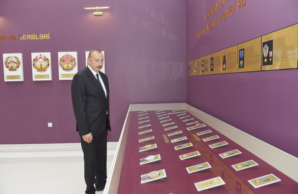 Prezident İlham Əliyev Biləsuvarda Bayraq Muzeyinin açılışında iştirak edib