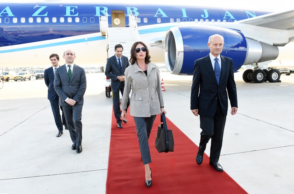 First Vice-President of Azerbaijan Mehriban Aliyeva arrived in Italy for official visit