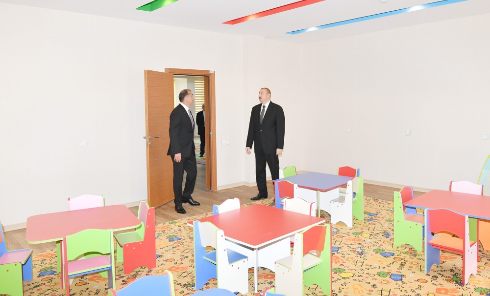 President Ilham Aliyev opened orphanage-kindergarten in Imishli district