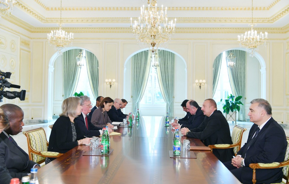 Президент Азербайджана Ильхам Алиев принял советника Президента США по вопросам национальной безопасности