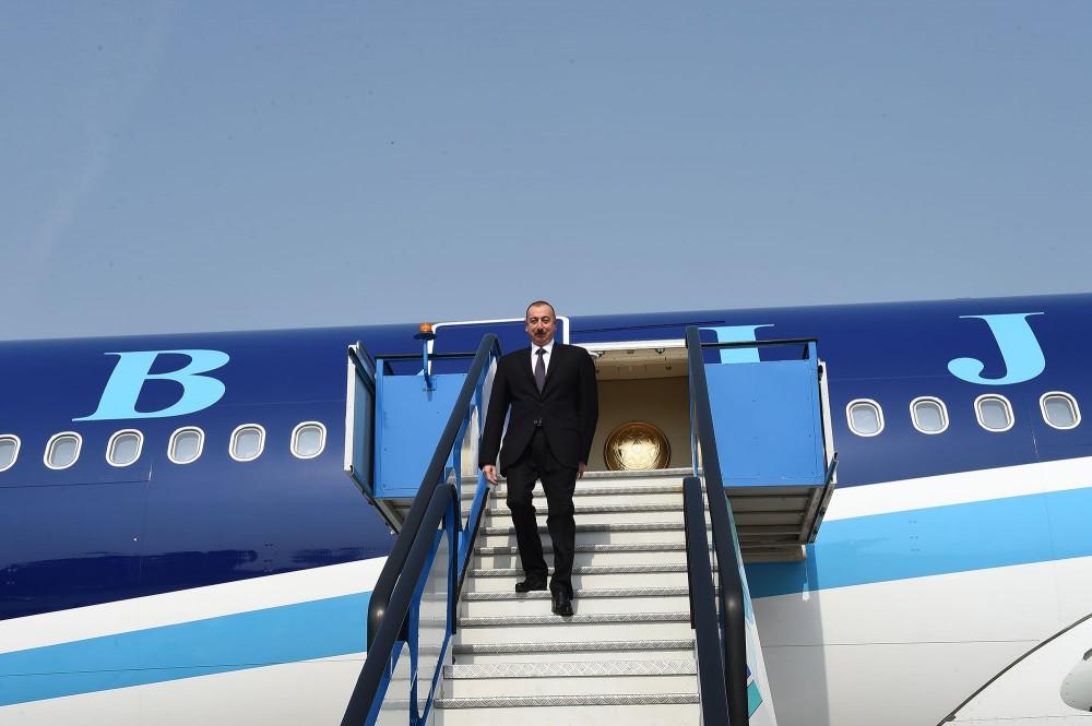 President Ilham Aliyev arrives in Turkey for working visit