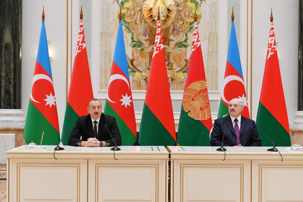 Azerbaijani, Belarus presidents made press statements