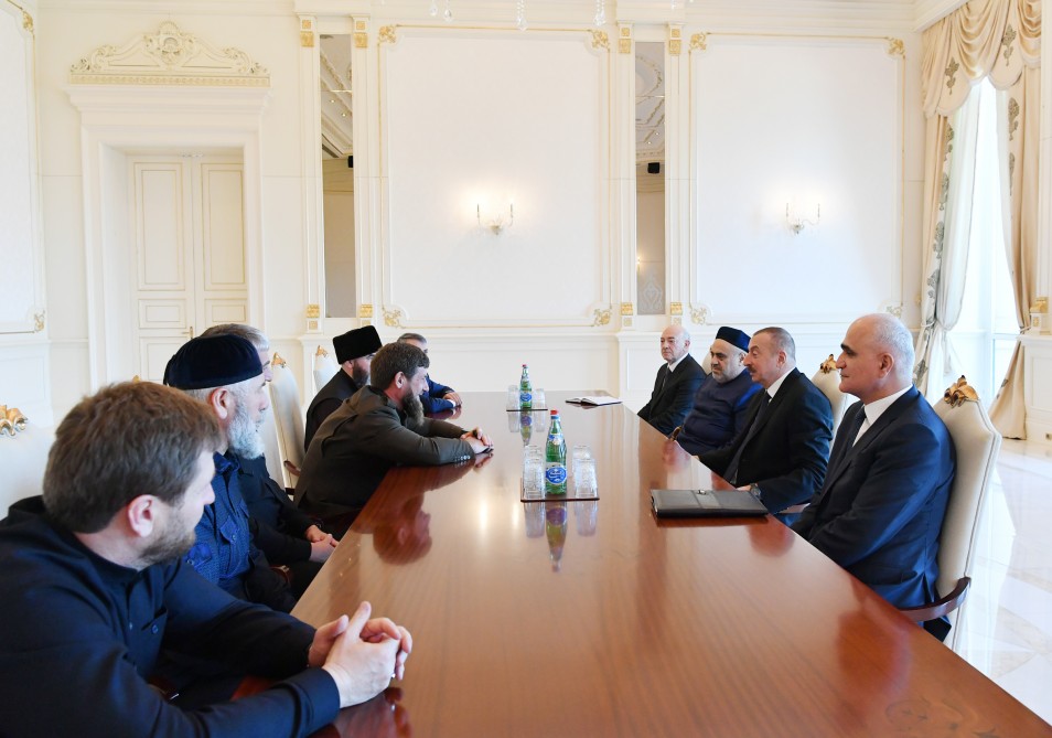 President Ilham Aliyev received delegation led by Head of Chechen Republic of Russian Federation Ramzan Kadyrov