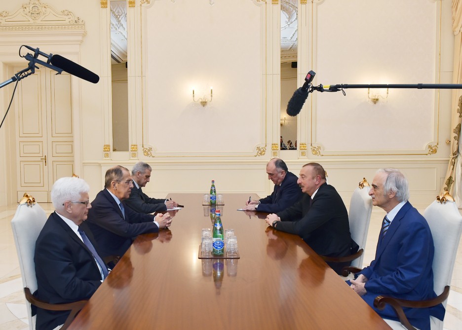 Prezident İlham Əliyev Rusiyanın xarici işlər nazirini qəbul edib