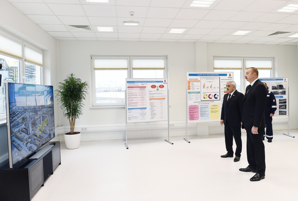 President Ilham Aliyev attended inauguration of bitumen unit and liquefied gas filling station at Baku Oil Refinery