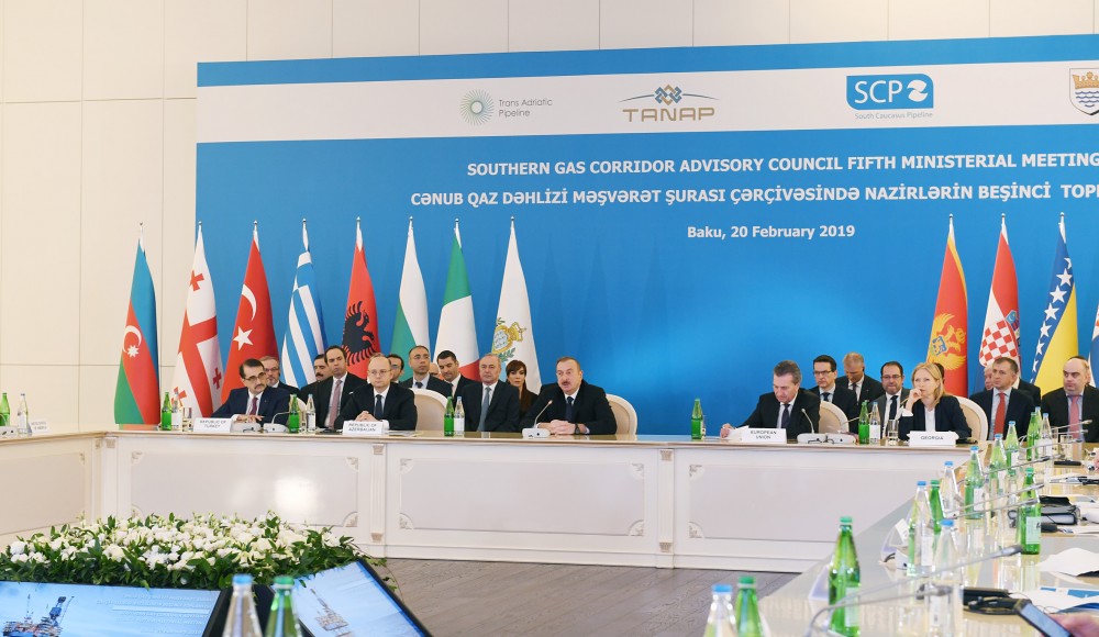 Fifth Ministerial Meeting of Southern Gas Corridor Advisory Council gets underway in Baku  President Ilham Aliyev attended the meeting
