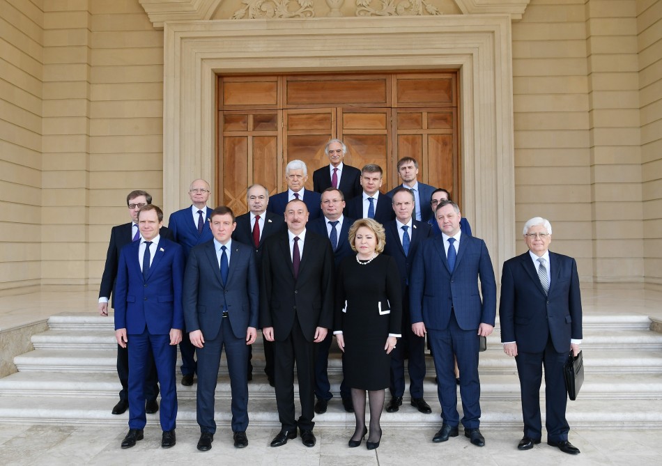 President Ilham Aliyev received delegation led by Chairperson of Federation Council of Russian Federal Assembly